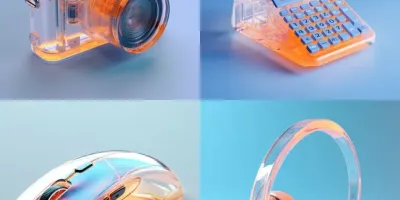 Glass transparent texture of 3D objects