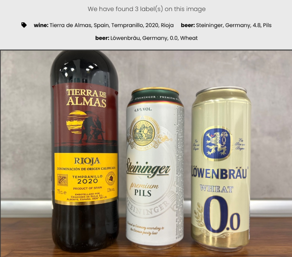 Alcohol Label Recognition API